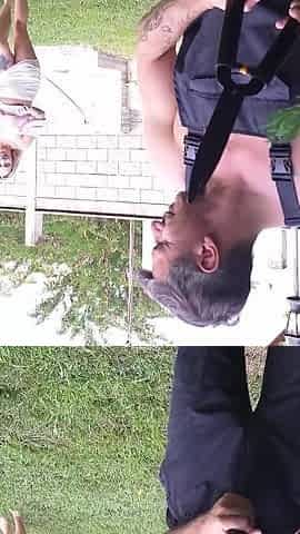 First Anal Threesome with Huge Massive Cock Gardener
