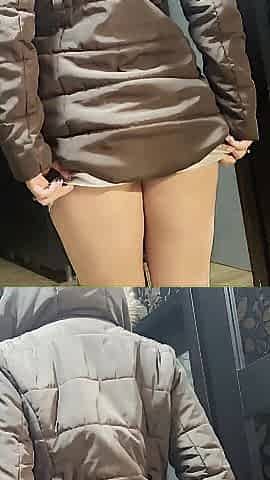 MilfyCalla- A Lot Of Cum On Brown Furry Hooded Puffer Jacket