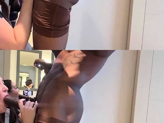 Big cock EXGF interracial busty geek coed blowjob