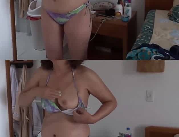 On the beach, I please my ally and let her stepson cum in my snatch.