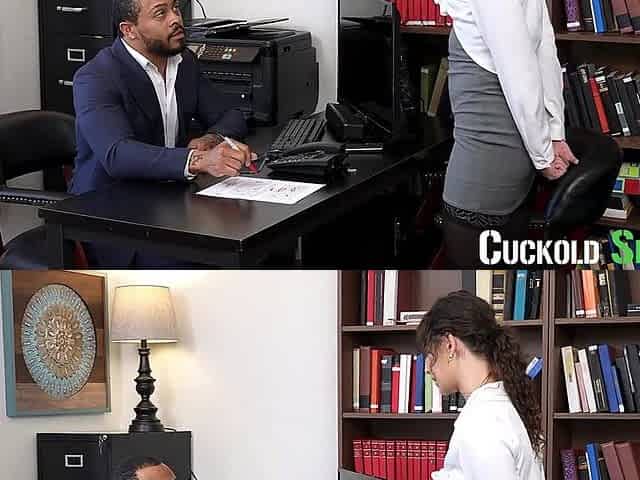 CUCKOLD SESSIONS - Liz Jordan Spanked & Banged by Boss