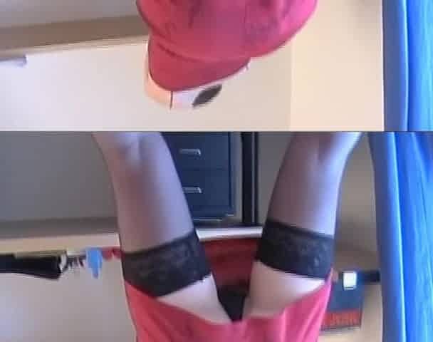 German Teen in Stockings Stuffs Her Ass with Dildo in Solo Action
