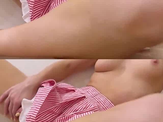 Look At This Hot Pussy Under Short Skirt! Naughty Girl Is Rubbing Her Clit Until Intense Orgasm