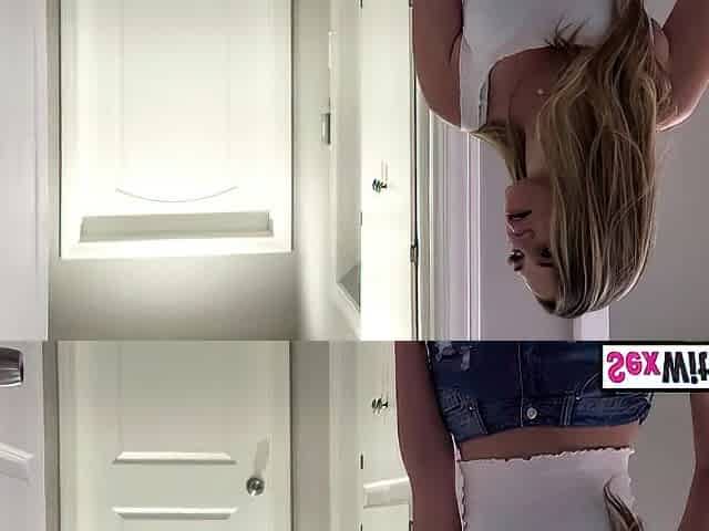 Shy teen step sister and her lewd bestie screw her large rod stepbro