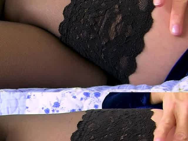 Brunette milf Kitty Cream dildos her clit