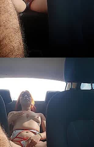 I masturbate inciting the driver to have sex