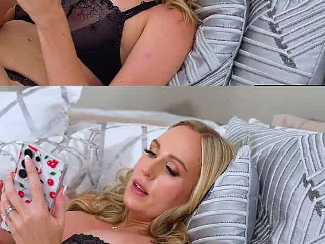 Busty MILF matches sons friend on dating app for raw sex