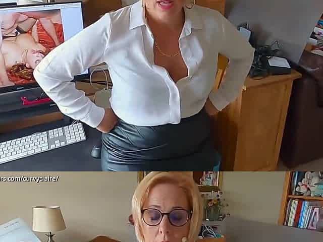 Leather Mini Skirted Secretary JOI Pt1