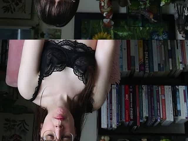 Cute amateur brunette naughty in solo jerking show on camera