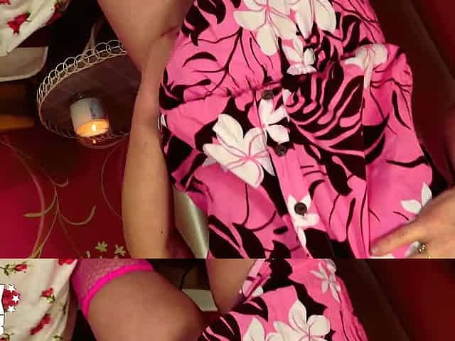 Lewd British Housewife Playing with Her Unshaved Snatch