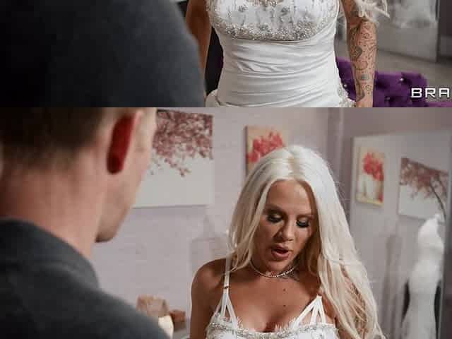 Bride Jennifer Keelings is sucking Danny D's giant cock