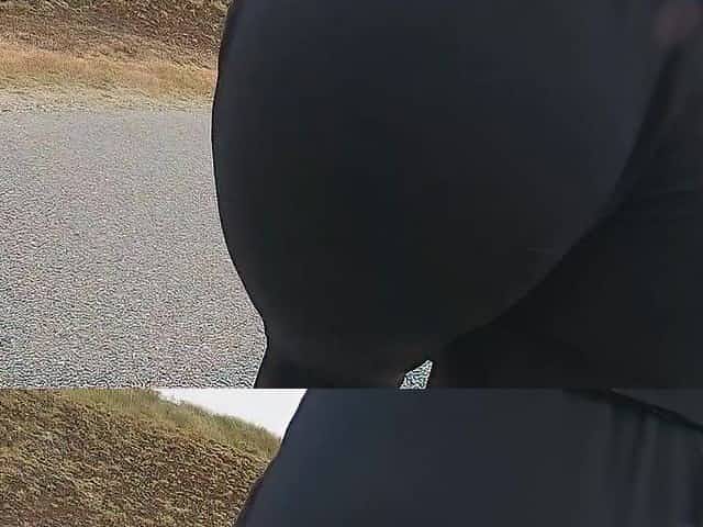 Public Watch Thru Yoga Panties Large Butt Wife