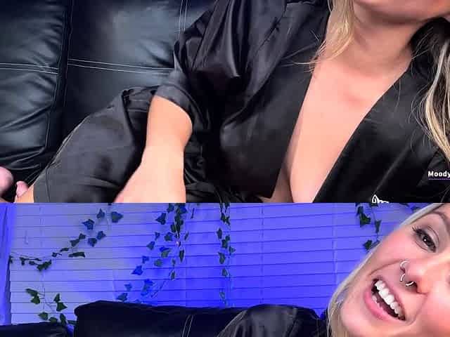 Blonde in stockings foot fetish and pussy pounding