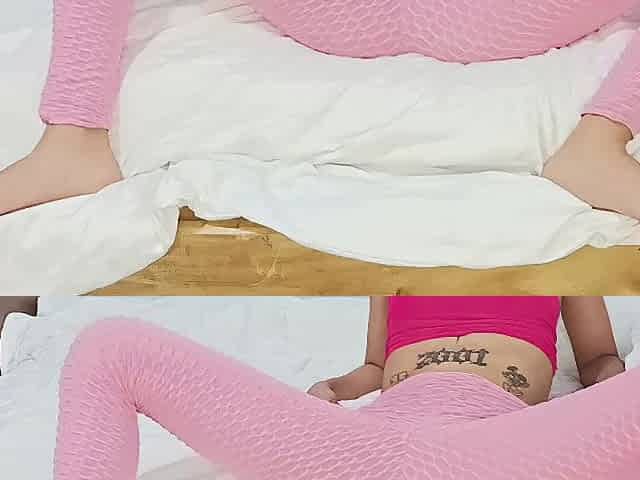 FULL FREE VERSION - Super small Oriental hotty with pink leggings gets white shlong after gym