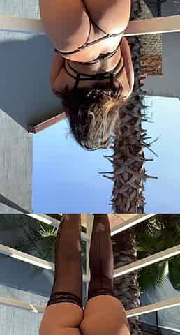 Solo blonde tight ass babe showing off outdoors