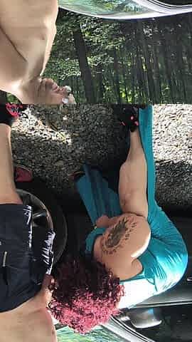 Helping Her with Her Tire Set Her Wet Pussy on Fire