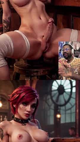 Glamorous Transgenders Cumming And Pissing Pleasure, AI Generated