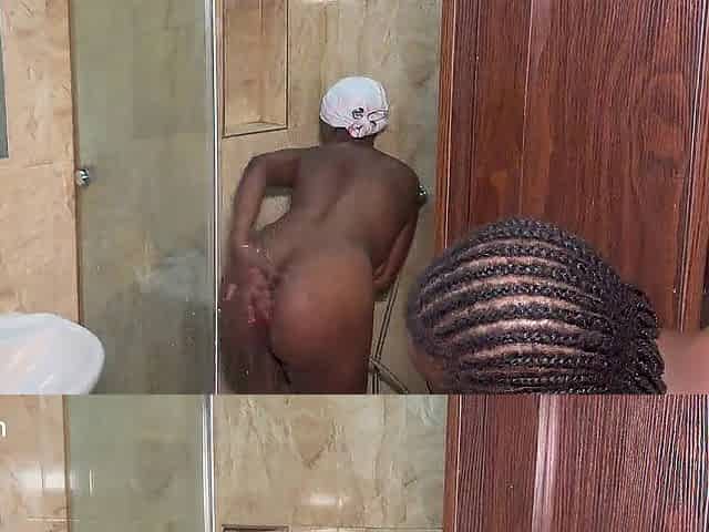 I caught my step son peeping, and gave him a hot bathroom fuck
