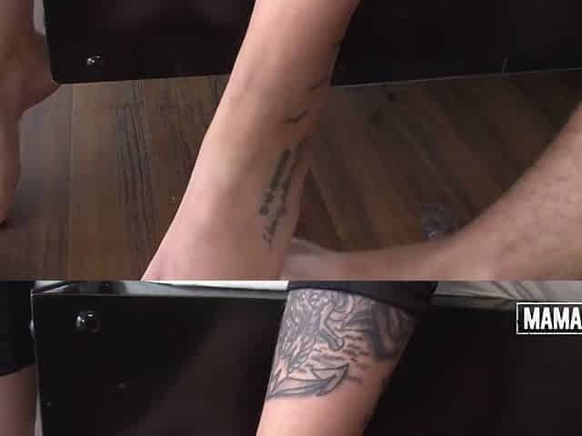 Thick Tattooed Lalin girl Gets Oiled Up and Screwed Hard in Doggy