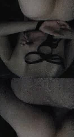 Collar on a gal, hands related behind her back