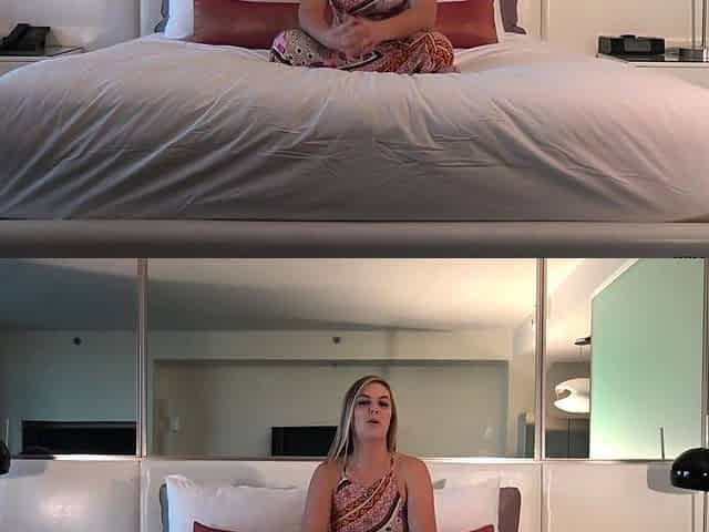 Sexy blonde milf riding that big cock on the bed