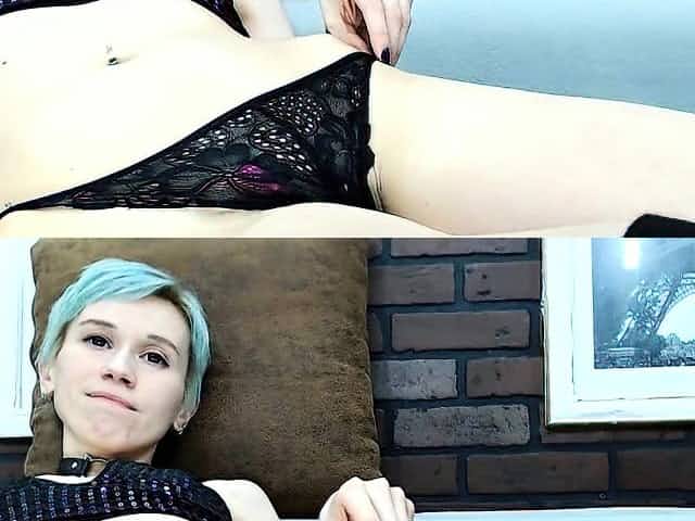 Blue Hair Emo Teen with Blue Eyes Left Me Speechless