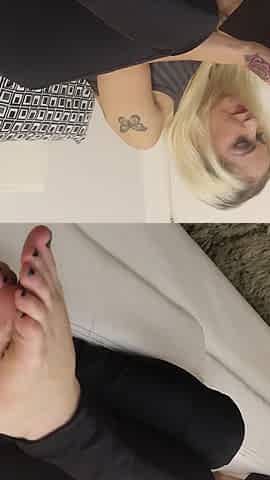 Blonde with Perfect Feet in Hot Footjob POV!