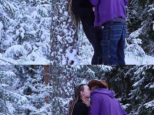 Sex in the winter forest whilst the snow is falling - RosenlundX - HD