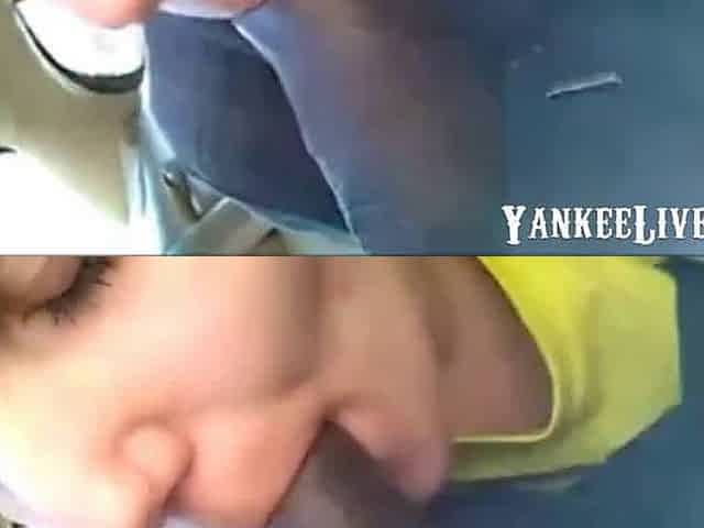 Interracial Car BJ with a Mouthful Ending