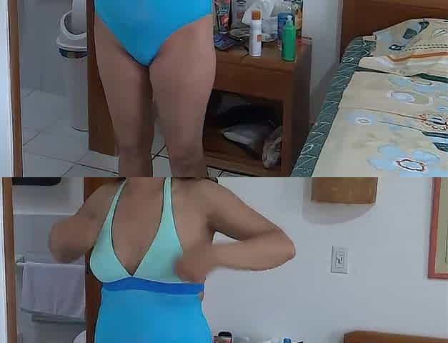 Stepson shows me his large hard weenie and asks me to masturbate in advance of plan to the beach