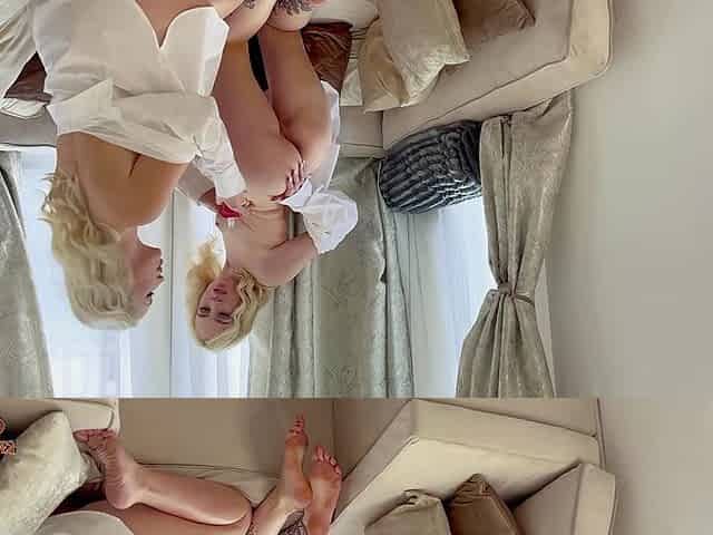 Blonde Angels Greta Foss & Vera Jarw Eat Each Other's Pink Pussies!