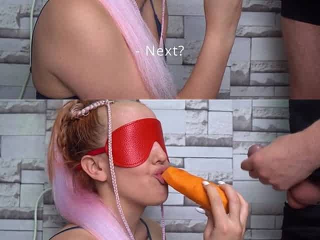 Cheated Stepsister in Fruit Game! She Liked It! Surprise!