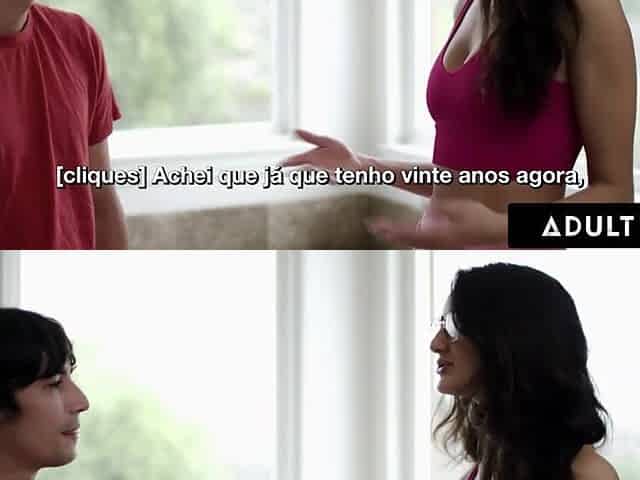 ADULT TIME - Eliza Ibarra Puts Wrong Glasses & Bangs Her Stepbro Instead Of BF! PORTUGUESE SUBTITLES