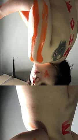 Amateur young brunette enjoys dildo on solo masturbation