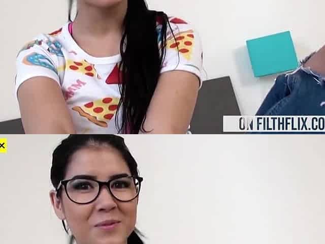 Lady Dee Gets Cum All Over Her Glasses