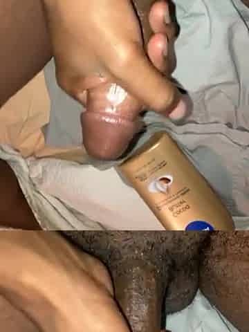 Wanking my bbc right in advance of cum discharged