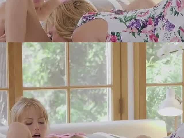 Slender Stepmother Mona Wales Plays Lesbian Games With Scarlett Sage
