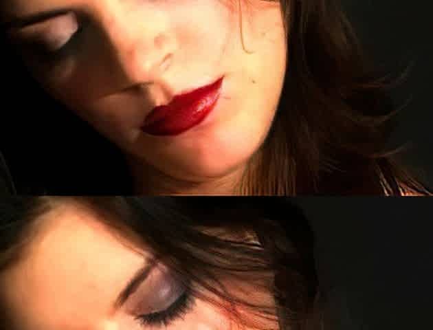 Cute curly brunette solo webcam masturbation