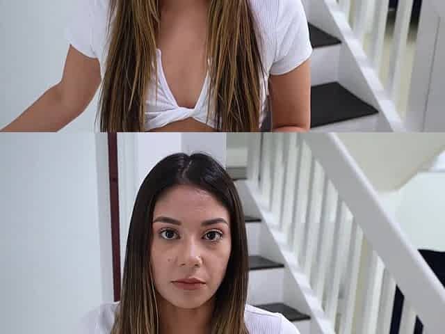 The pretty girl Xxlayna Marie has long hair and a great ass, Ethan Seeks is lucky to fuck her.