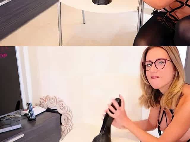 Busty MILF GaiaOnTop First Anal Fisting and Huge BBC Dildo