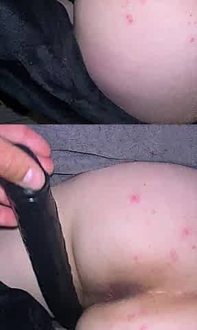 Using a double end vibrator on her holes