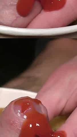 Food Fetish Blow Job in Chicken and Fries and Eat This with Taste