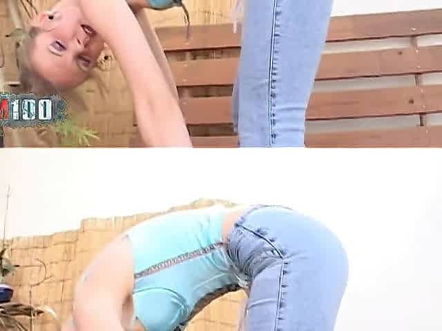 Lea-cisley Blond French Honey Lea Cisley Wearing Hawt Constricted Jeans Gets In nature's garb
