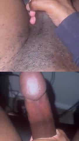 This Ebony Bull Strokes Himself Raw