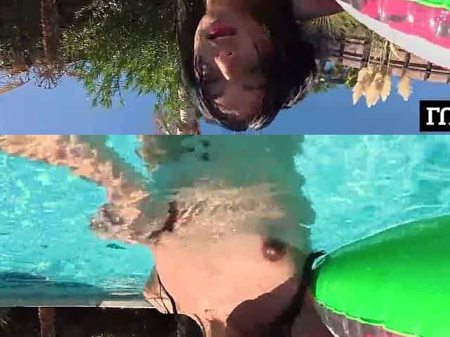 Laynee James Soaks Her Cunt In The Pool In advance of Getting Filled