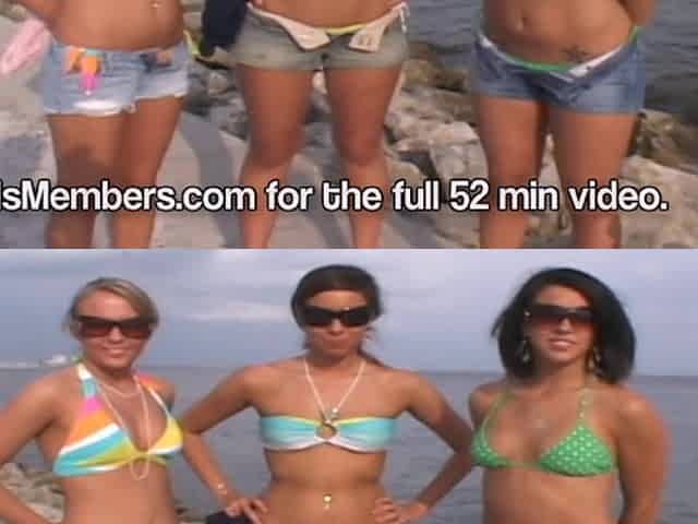All Natural College Cuties Flashing Melons And Booty In Public