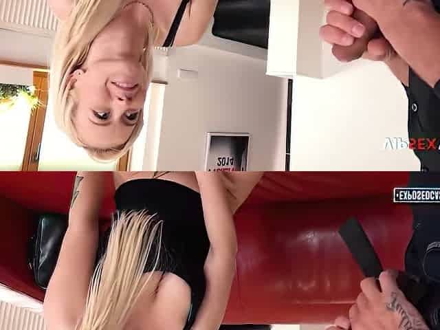 Bubble Butt Enjoys Riding Biggest Nerd Cock During Casting