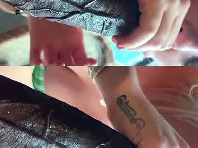Big cock loving amateur blonde rides dick anally