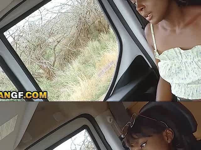 Marvelous Black GF Gets Excited In Safari Tour & Supplicates For My Large White Schlong