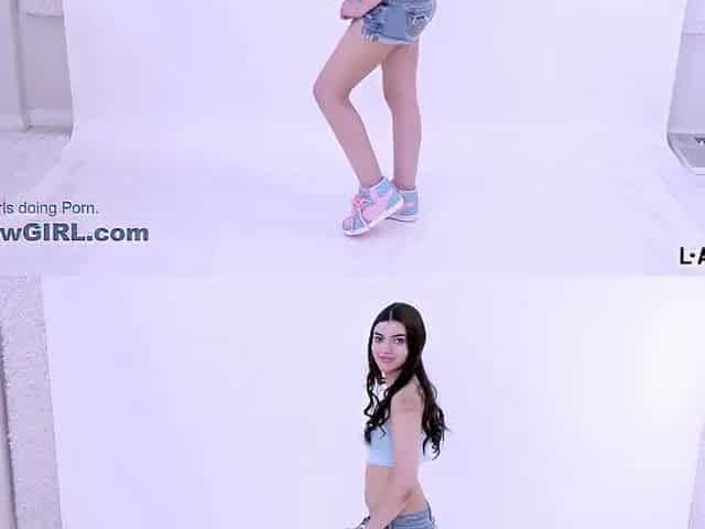 Charming teen model got tempted by the producer